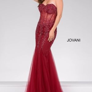 *Make Offers!* Jovani Burgundy Mermaid Prom Dress